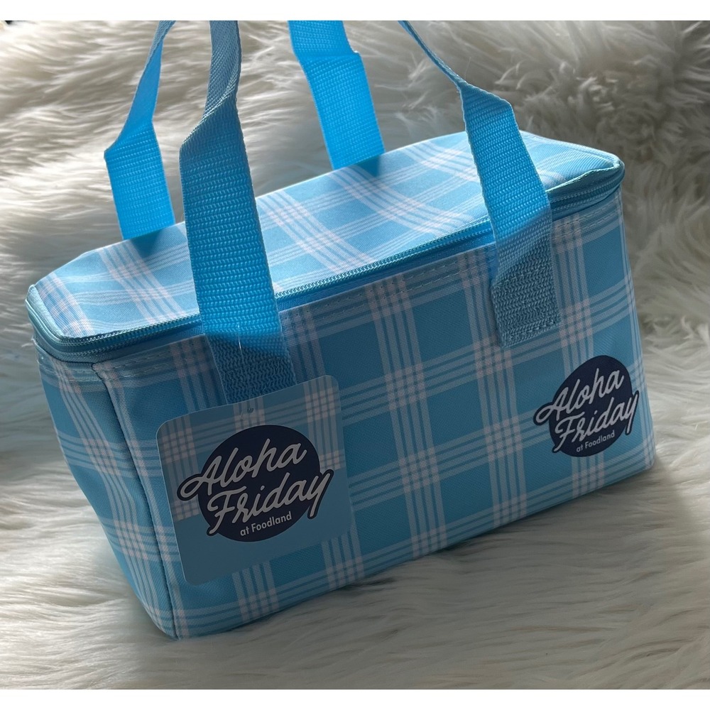 Exclusive Foodland Hawaii Palaka Cooler Bag Aloha Friday Blue - Picture 2 of 7